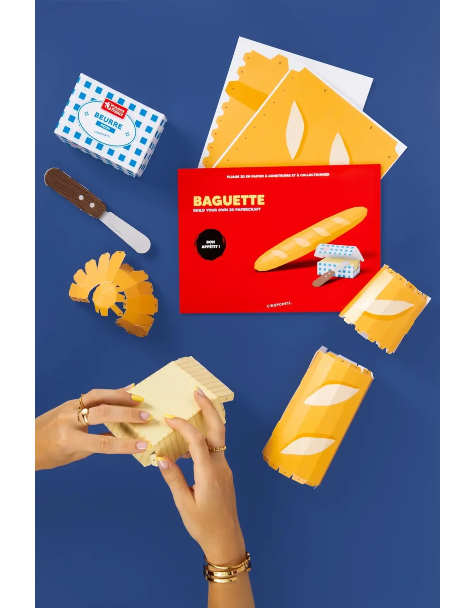 Cinqpoints 3D Paperfood - French Baguette Kit