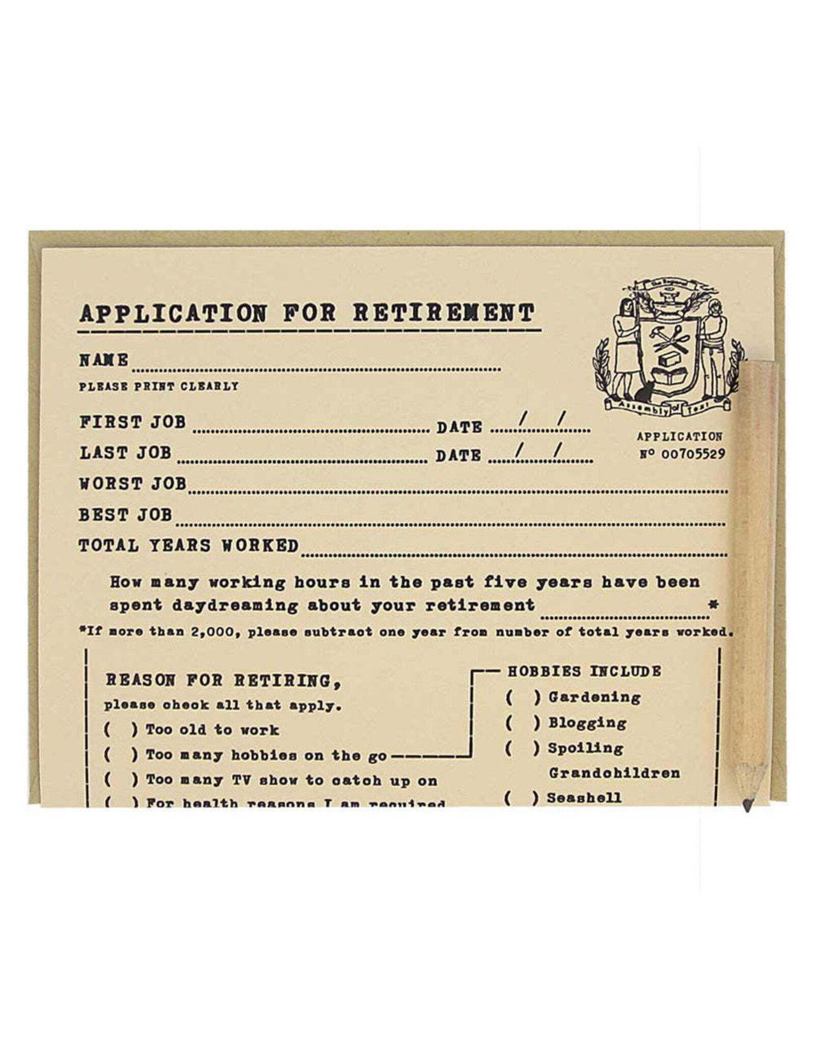The Regional Assembly Of Text Retirement Application