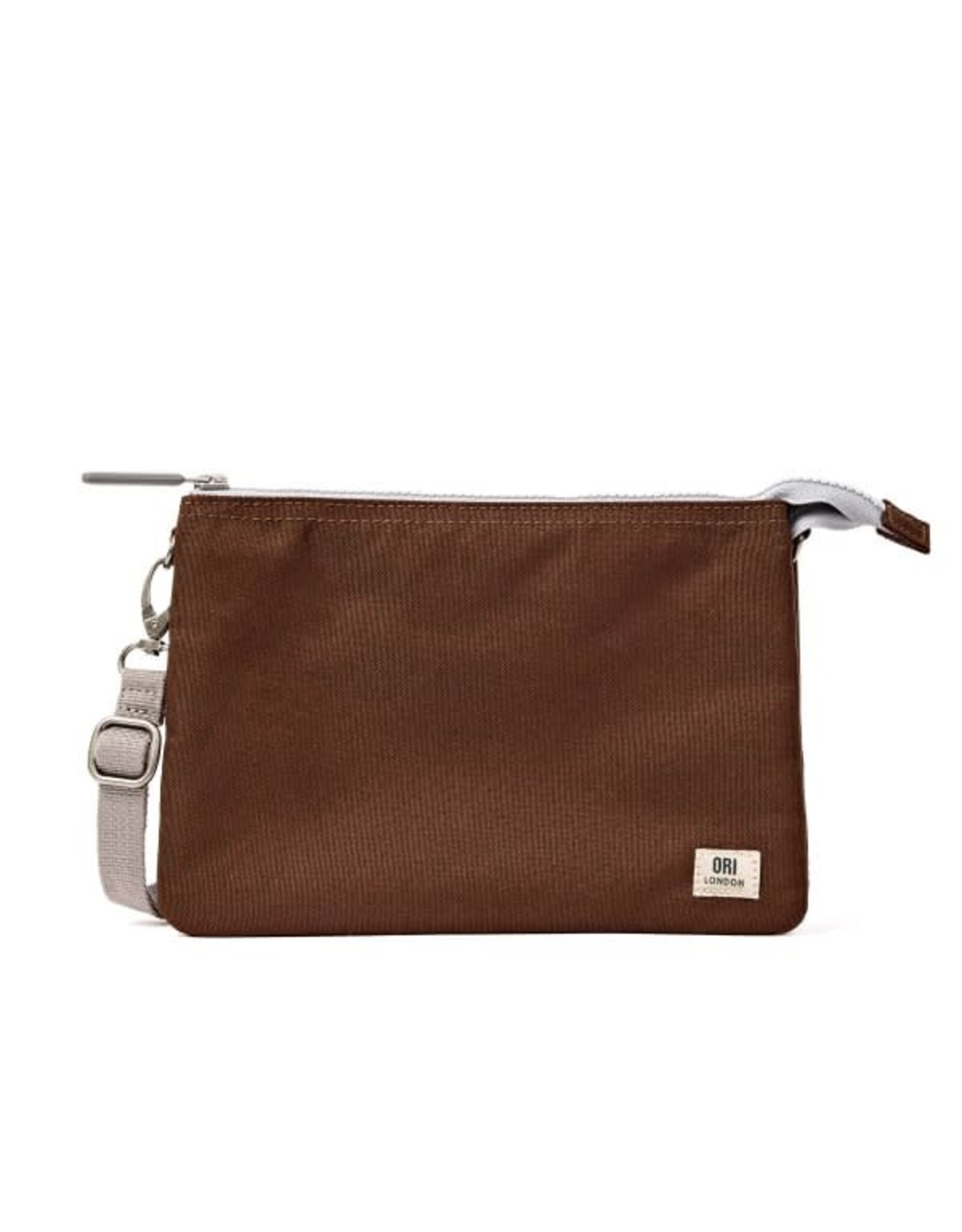 Ori London Carnaby Crossbody XL Recycled Canvas Bag - Chocolate