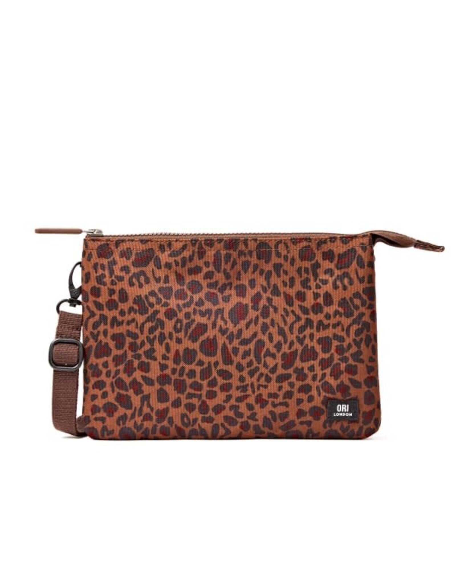 Ori London Carnaby  XL Crossbody Recycled Canvas Bag - Mini Leopard