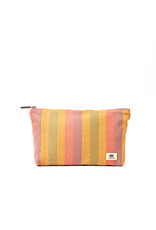 Ori London Maida Vale Medium Cotton Pouch in Faded Multi Stripe