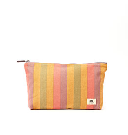 Ori London Maida Vale Medium Cotton Pouch in Faded Multi Stripe