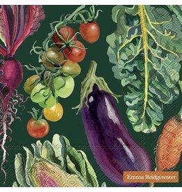 Vegetable Garden Dk Grn Paper Luncheon Napkins - 20