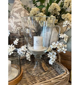 Pedestal Glass Hurricane - 16"