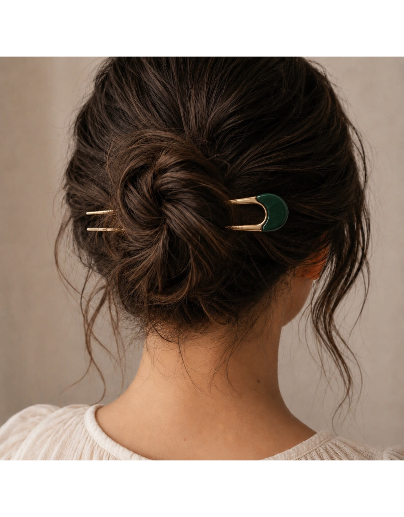 Pika & Bear Claudette Metal & Acrylic French Hair Pin -