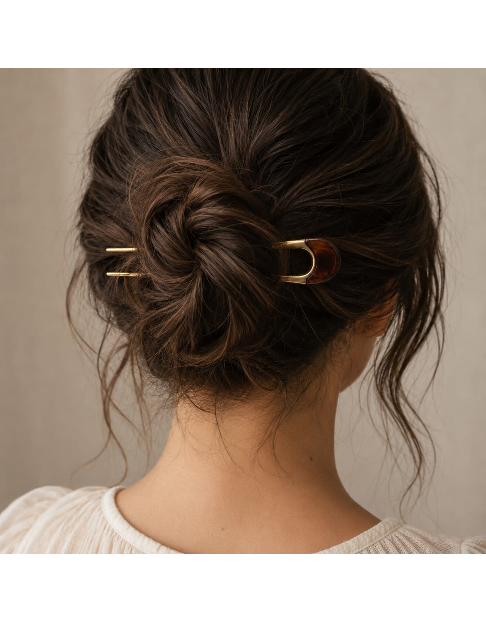Pika & Bear Claudette Metal & Acrylic French Hair Pin -