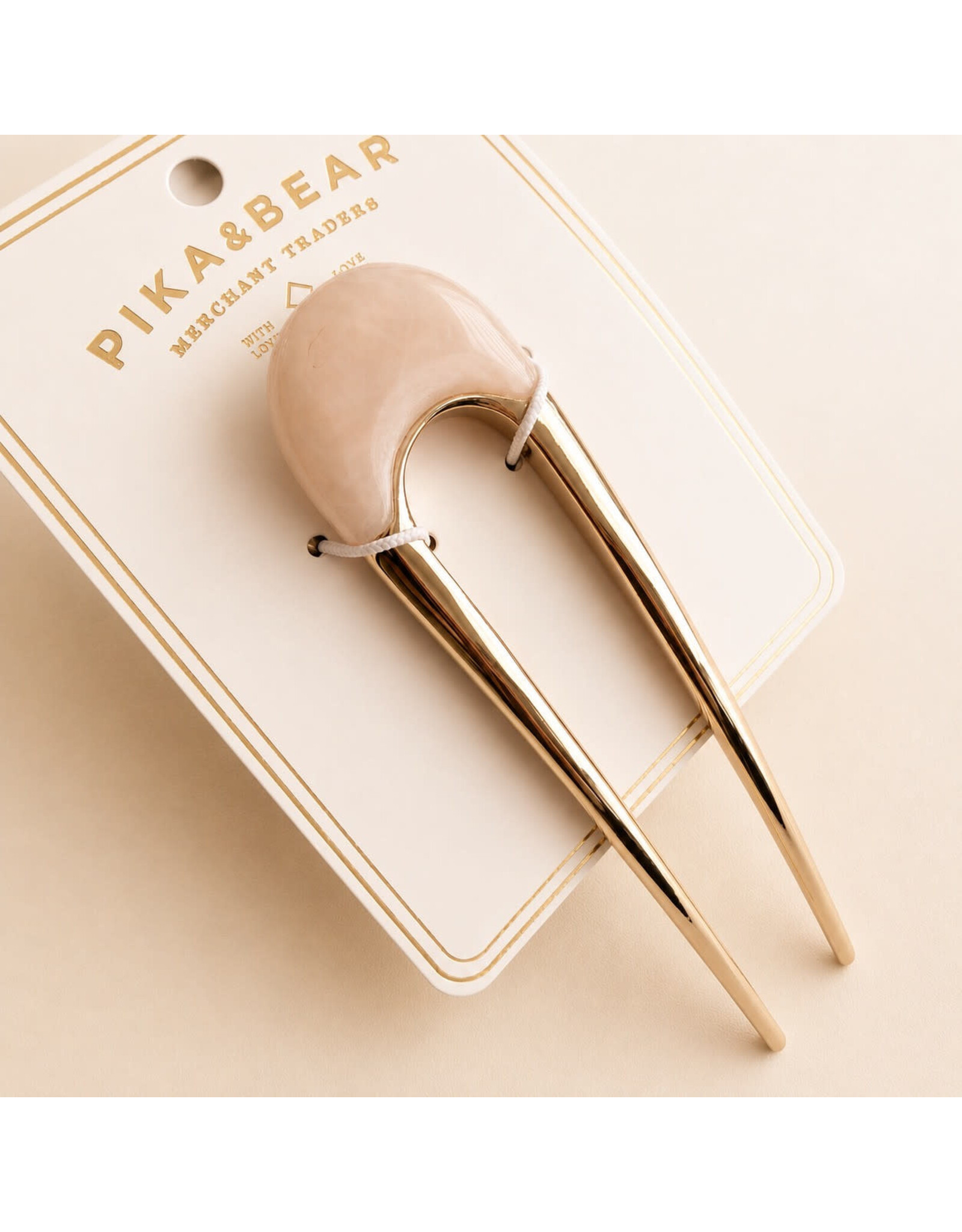Pika & Bear Claudette Metal & Acrylic French Hair Pin -