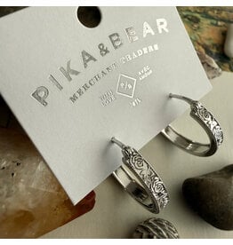 Pika & Bear Ostara Floral Filigree Hoop Earrings