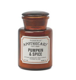 Pumpkin & Spice - Amber Glass Apothecary Candle