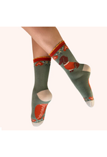 Powder Design Snuggle Sausage Dog Ankle Socks- Olive
