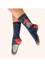 Powder Design Snuggle Sausage Dog Ankle Socks- Denim