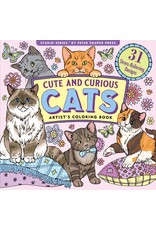 Cute And Curious Cat Adult Colouring Book