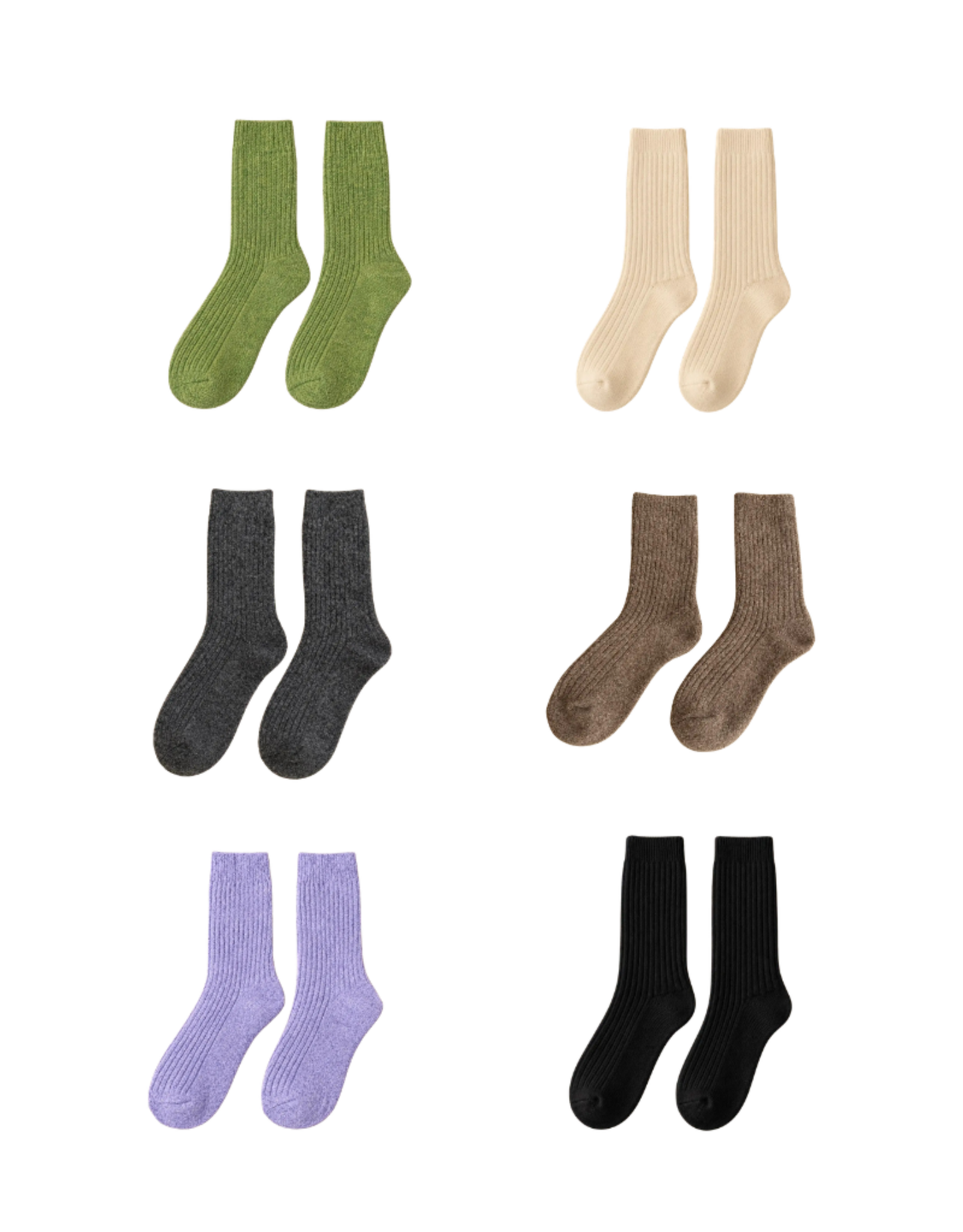 Pika & Bear Fannois Wool Blend Crew Socks -