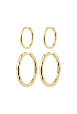 Pilgrim Eve Hoop Earrings 2-in-1 set -