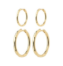 Pilgrim Eve Hoop Earrings 2-in-1 set -