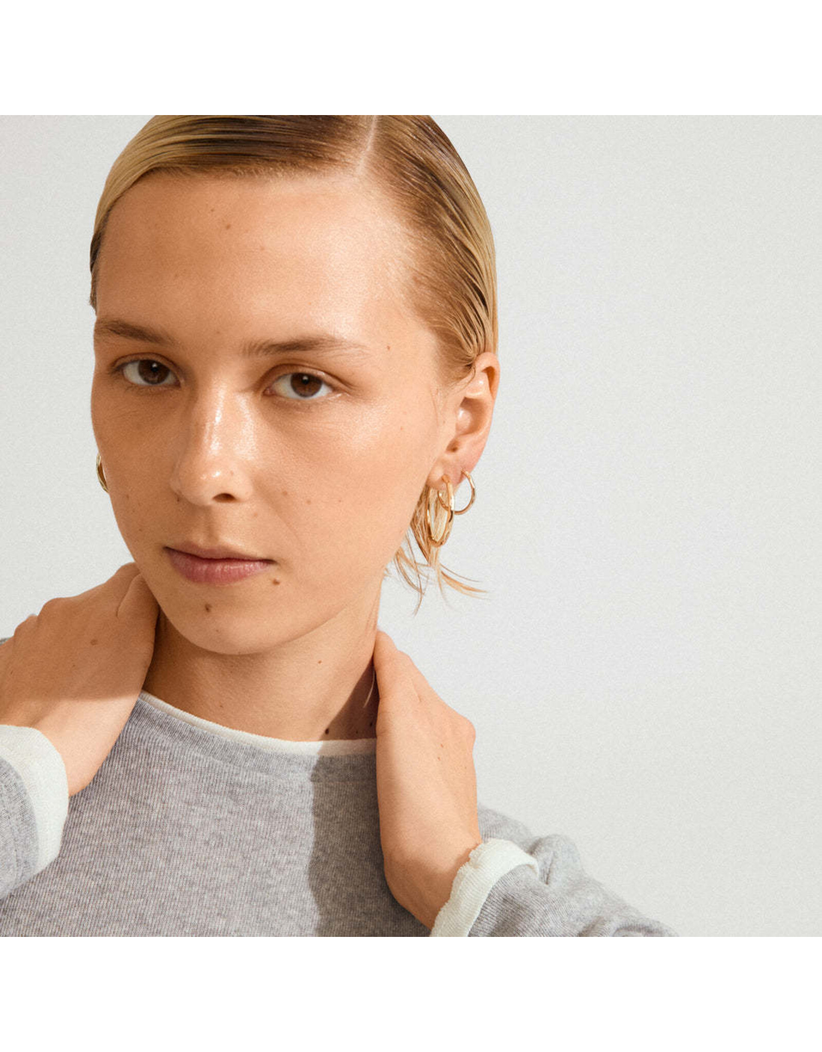 Pilgrim Eve Hoop Earrings 2-in-1 set -