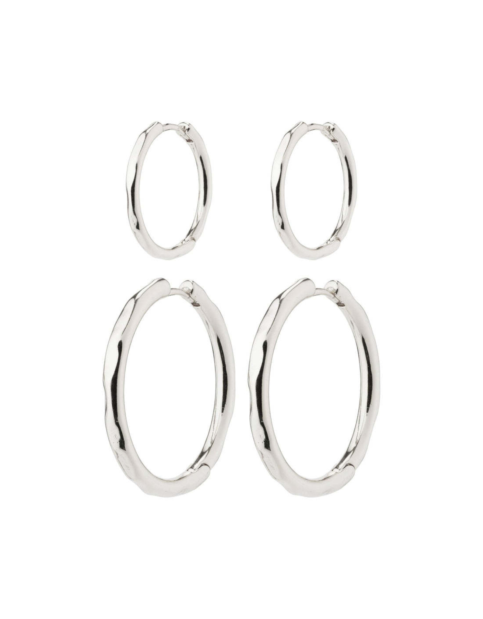Pilgrim Eve Hoop Earrings 2-in-1 set -