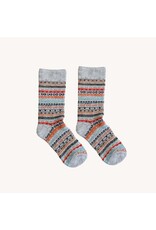 Pokoloko Alpaca Crew Socks - Multi Grey -