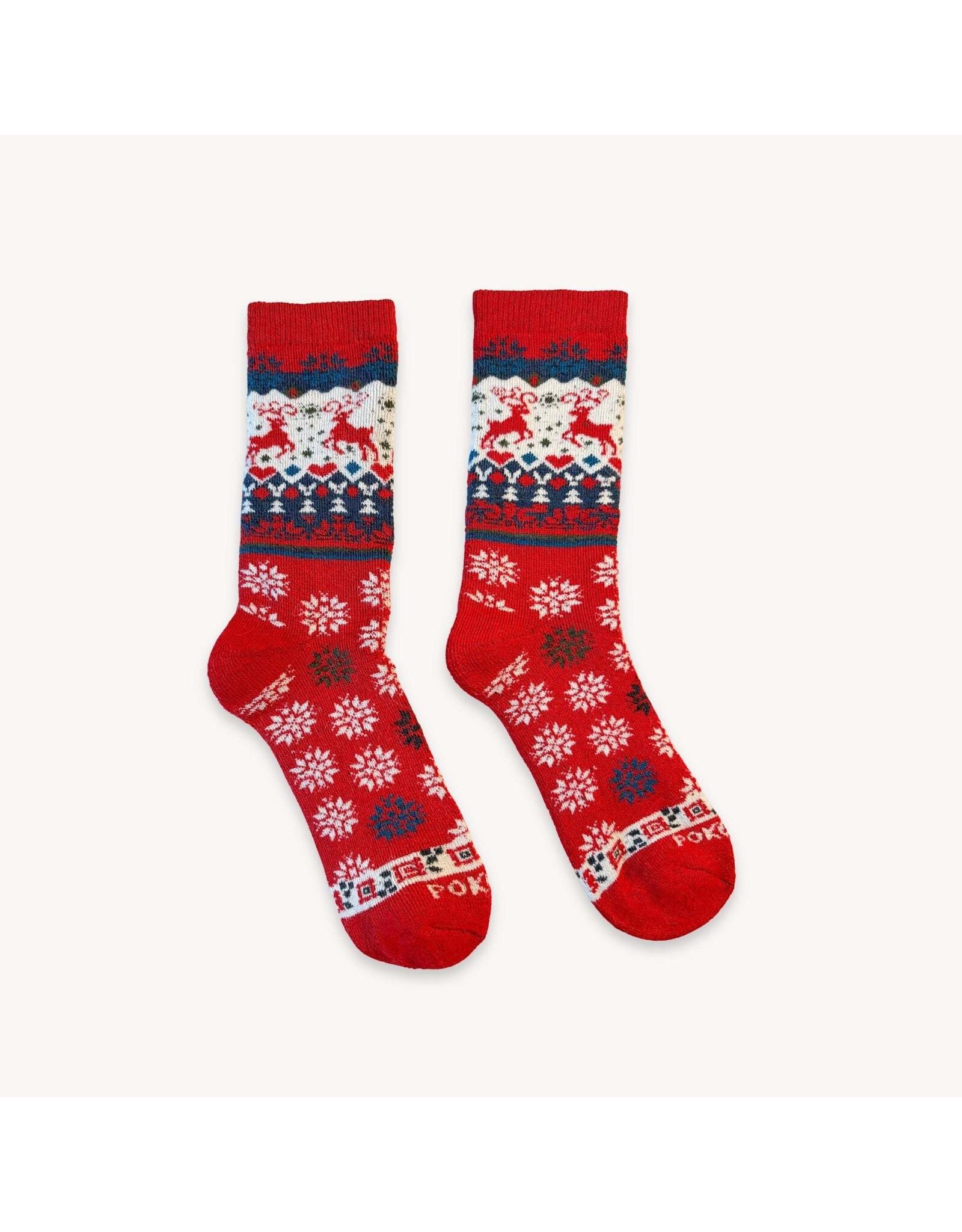 Pokoloko Alpaca Socks - Thick Print - Holiday