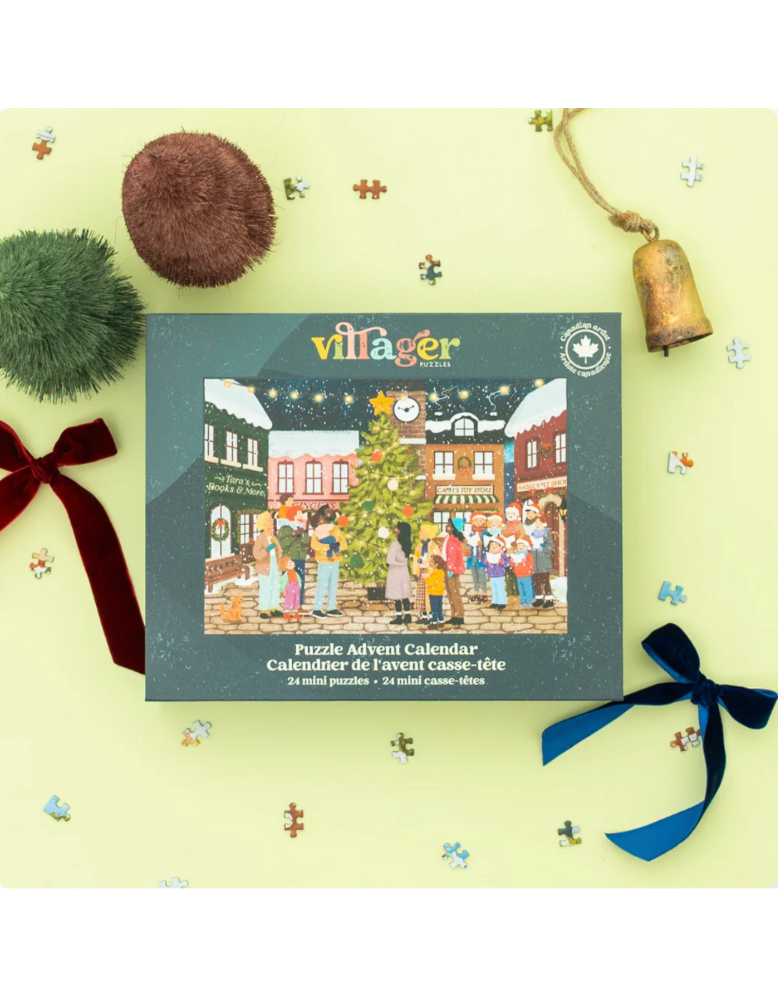 Villager Puzzles Village Christmas Advent Calender Puzzle -24 x 100 Piece Puzzles