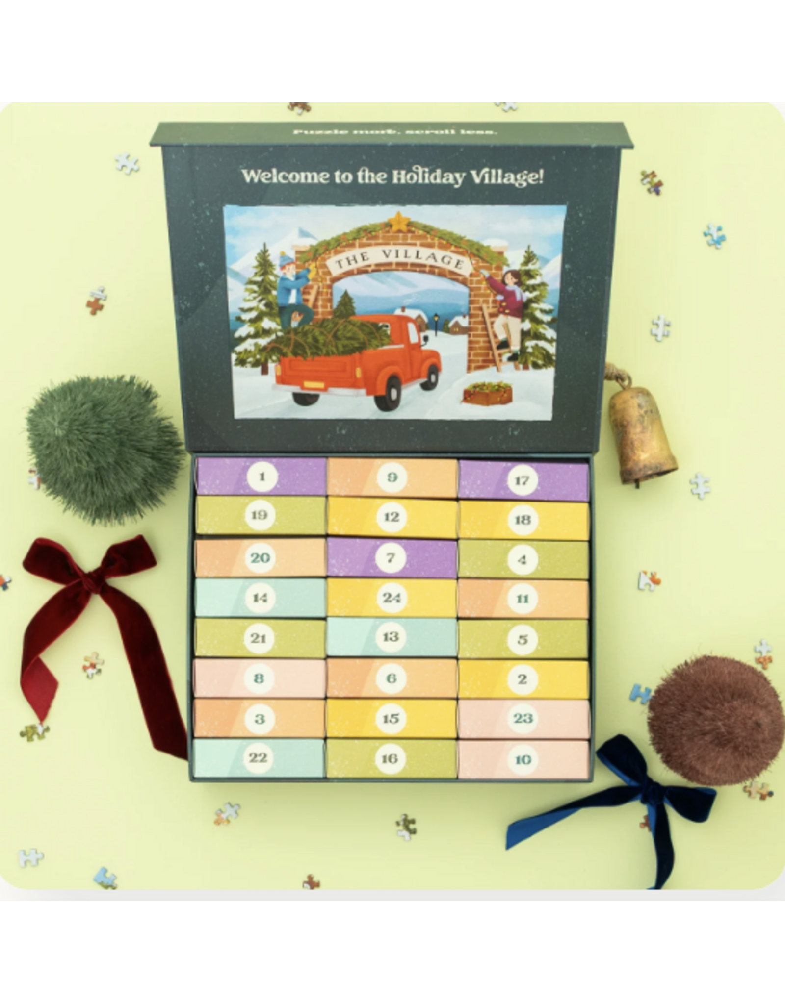 Villager Puzzles Village Christmas Advent Calender Puzzle -24 x 100 Piece Puzzles