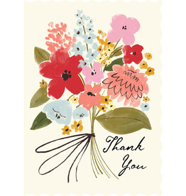 Thank You - Thank You Floral Scalloped Edge