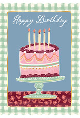 Birthday - Green Gingham Birthday Cake