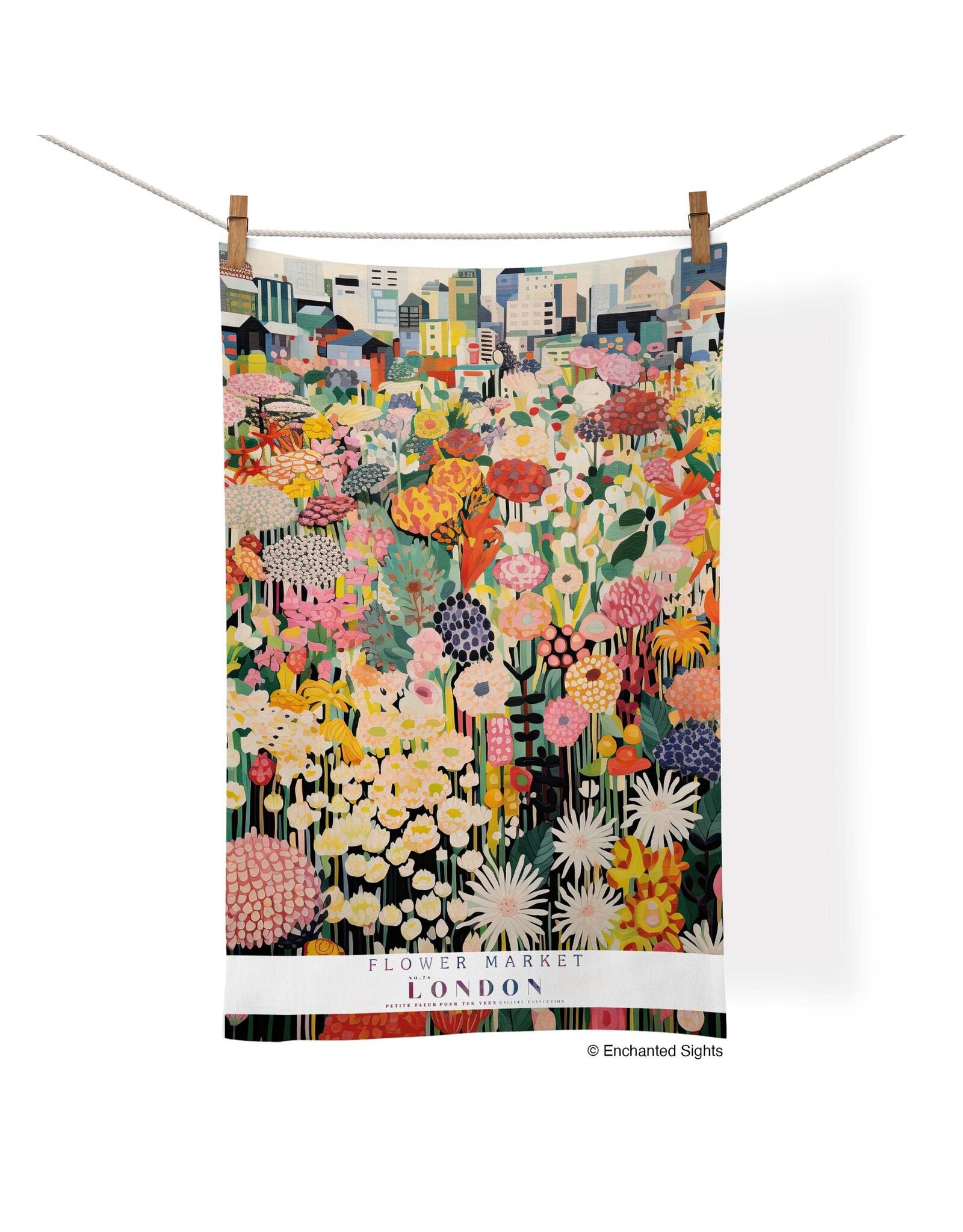 Werkshoppe Flower Market 100% Cotton Tea Towel