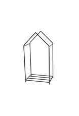 Black Metal House Frame Log Holder