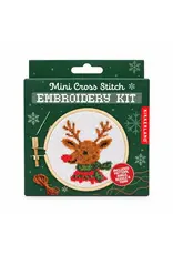 Mini Cross-Stitch Embroidery Kit - Reindeer