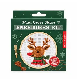 Mini Cross-Stitch Embroidery Kit - Reindeer