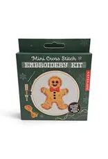 Mini Cross-Stitch Embroidery Kit - Gingerbread