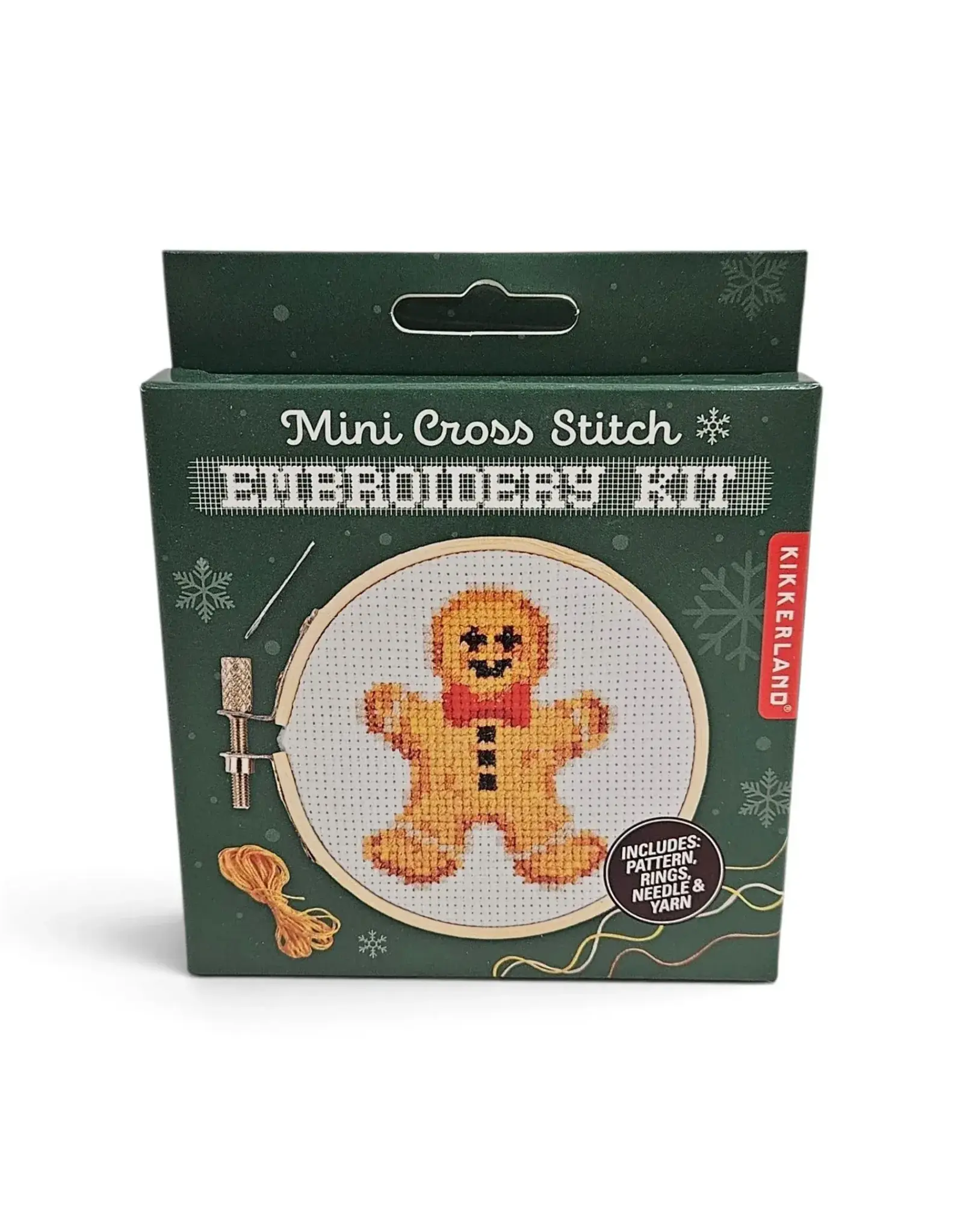 Mini Cross-Stitch Embroidery Kit - Gingerbread
