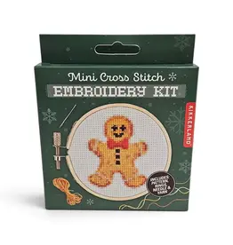 Mini Cross-Stitch Embroidery Kit - Gingerbread
