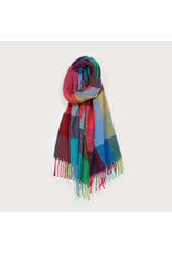 Large Warm Soft Plaid Scarf - Multi