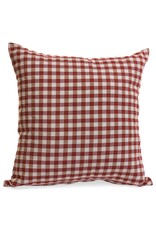 Cotton Gingham Pillow - 20" x 20" - Cabernet