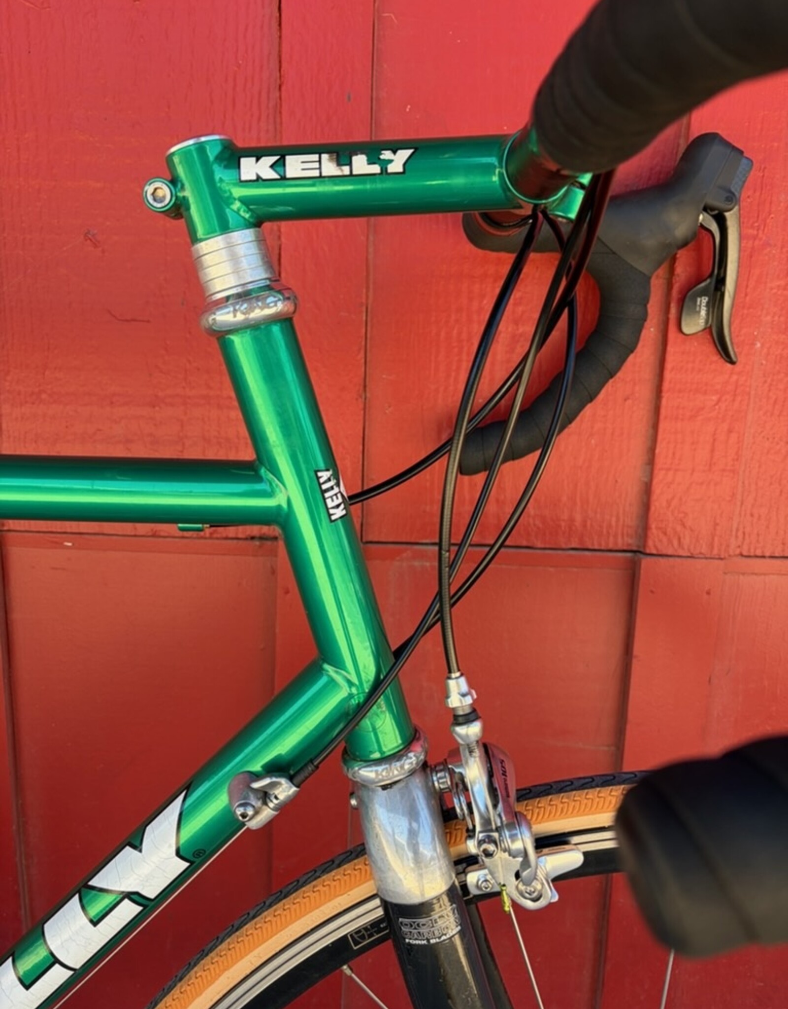 Kelly custom road bike - green - 56 TT 60 ST