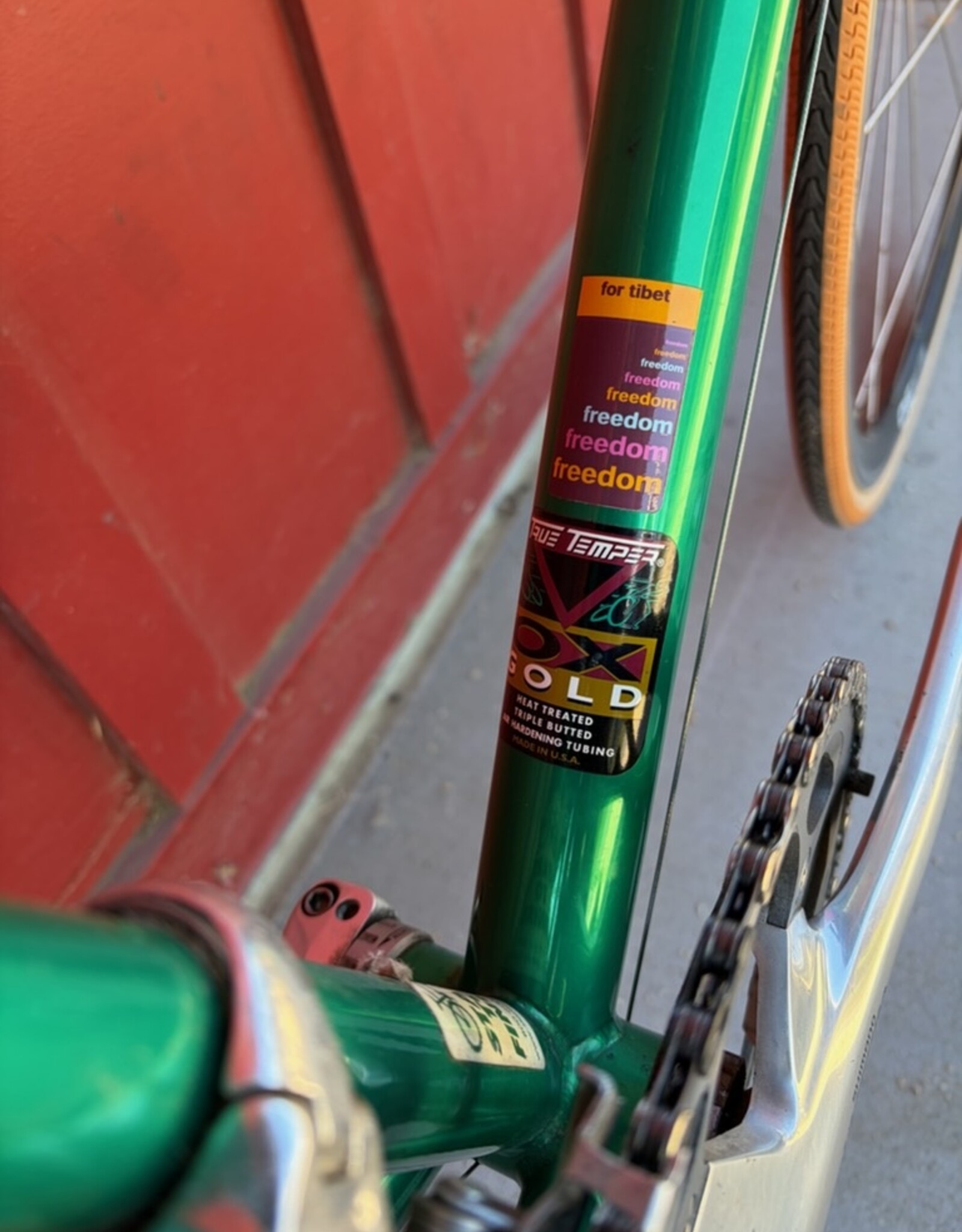 Kelly custom road bike - green - 56 TT 60 ST