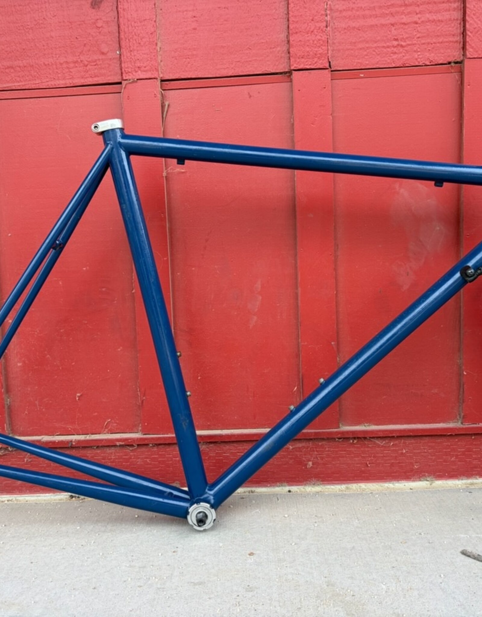 Mystery Steel Road Frame - 57cm - Blue - Italian threaded