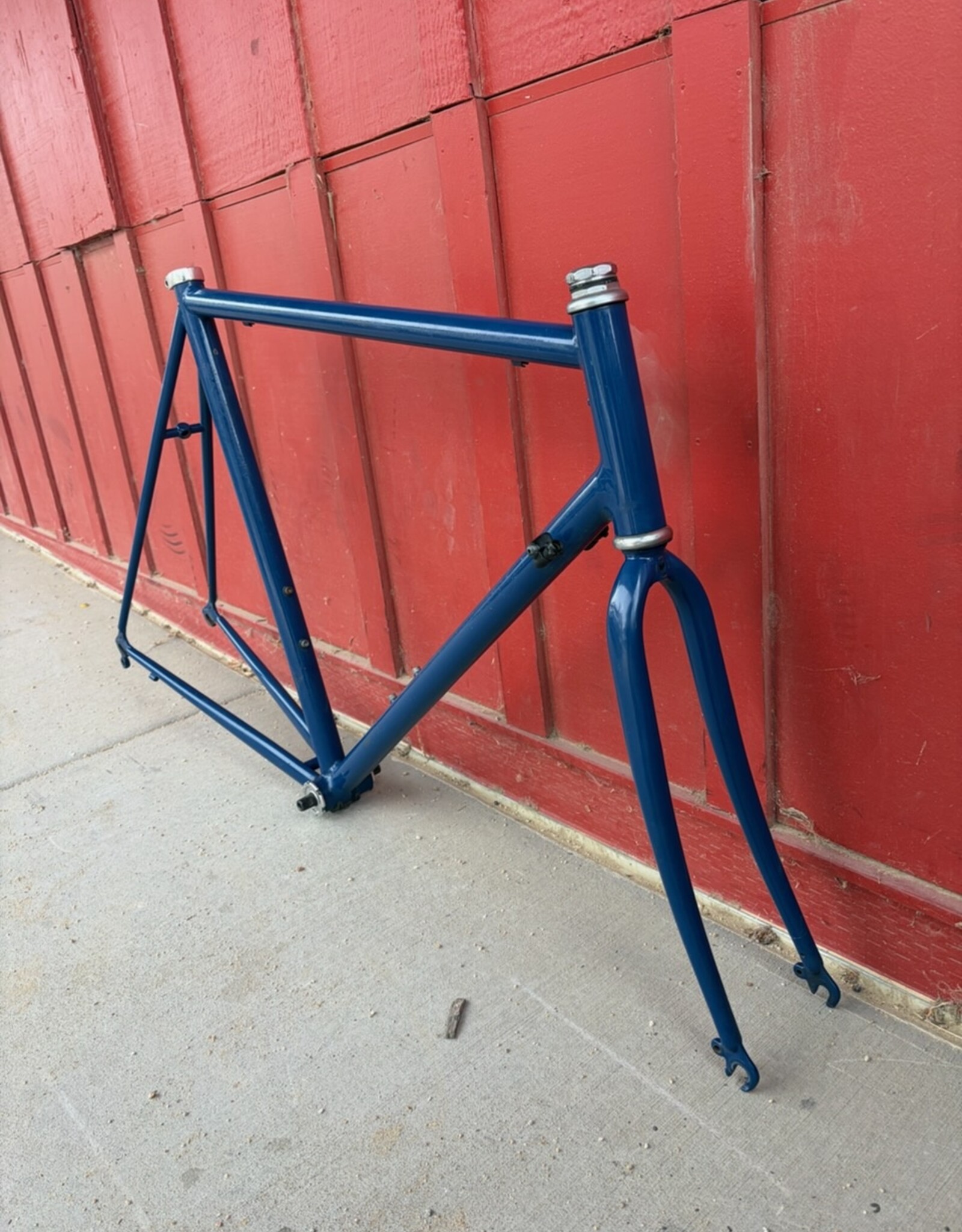 Mystery Steel Road Frame - 57cm - Blue - Italian threaded