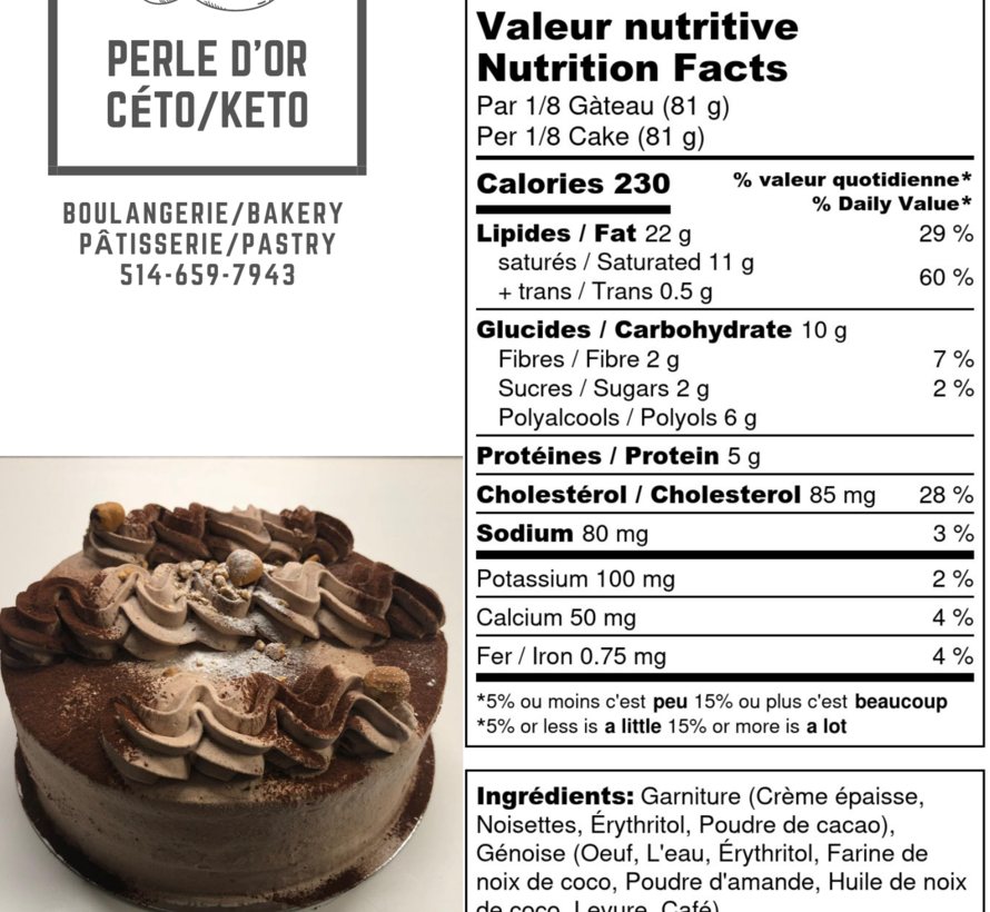 Gateau Praline Keto Cetogene 6 8 Portions Epic Sante