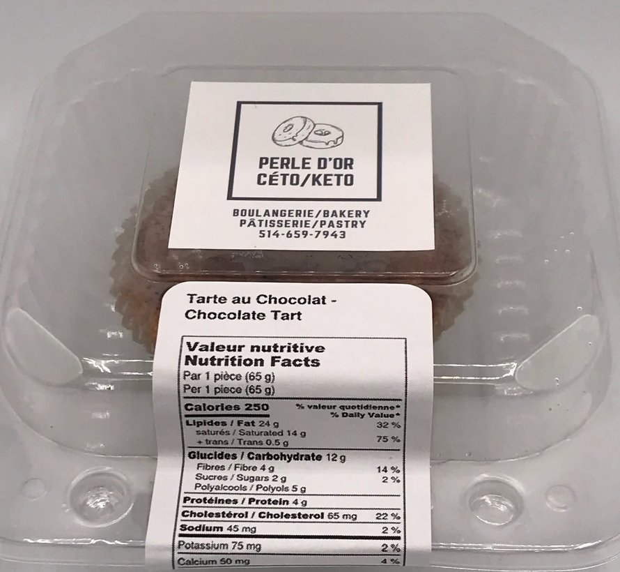 Tartelette au chocolat Keto (glu: 3,0 g)