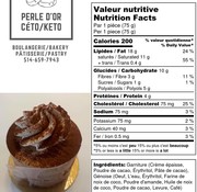 Perle D'or Petit gâteau au chocolat Keto (glu: 2,0 g)