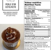 Perle D'or Petit gâteau praliné Keto (glu: 2,0 g)