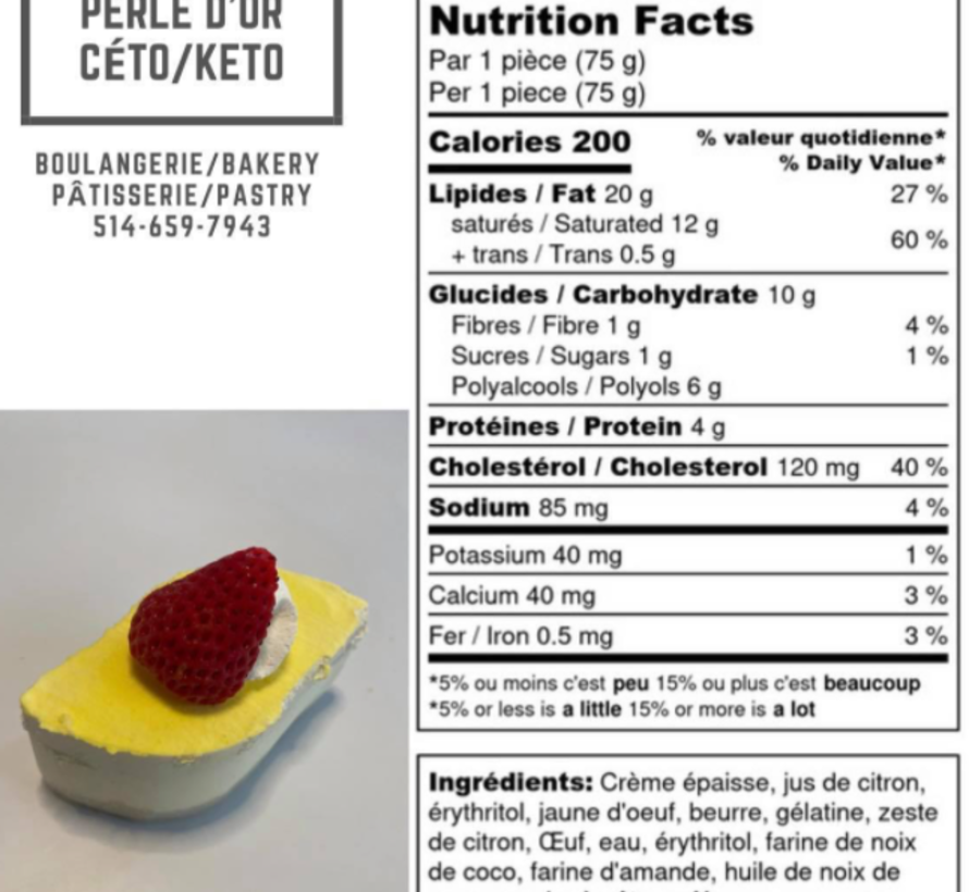 Petit Gateau Au Citron Keto Glu 3 0 G Epic Sante