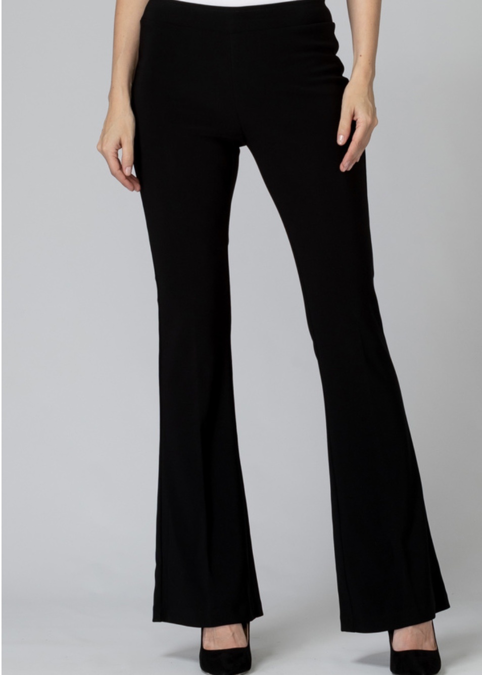 Flat-Front Flared Pants