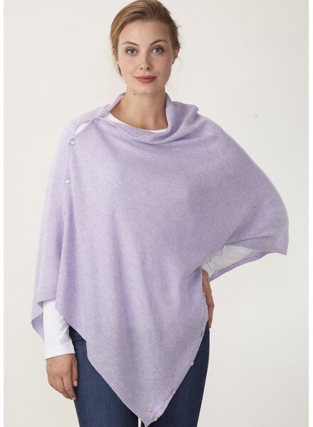 LEMONWOOD PEONY Cashmere Button Poncho