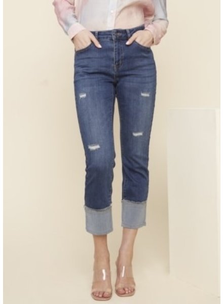 CHARLIE B Cuffed Stretch Jean