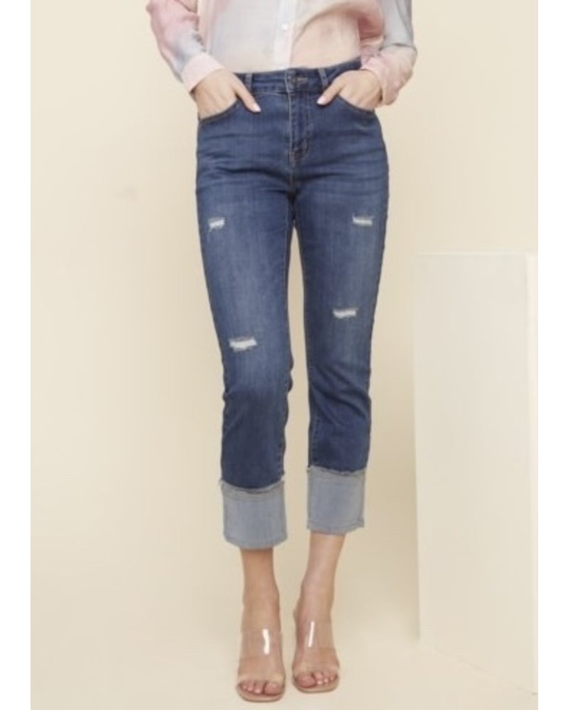 CHARLIE B Cuffed Stretch Jean