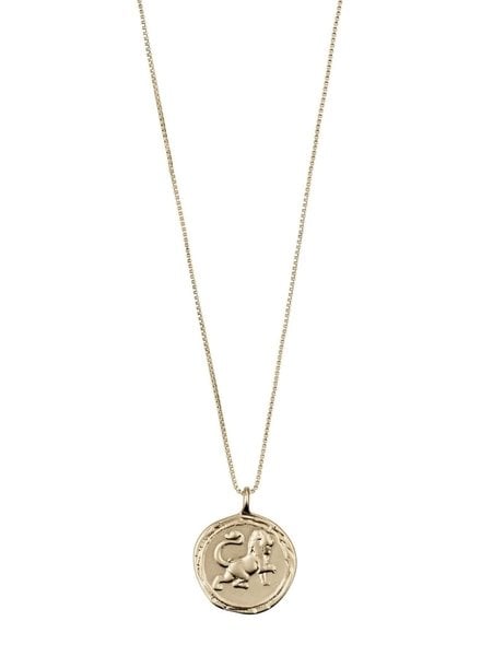 PILGRIM Leo Gold Zodiac Coin Necklace